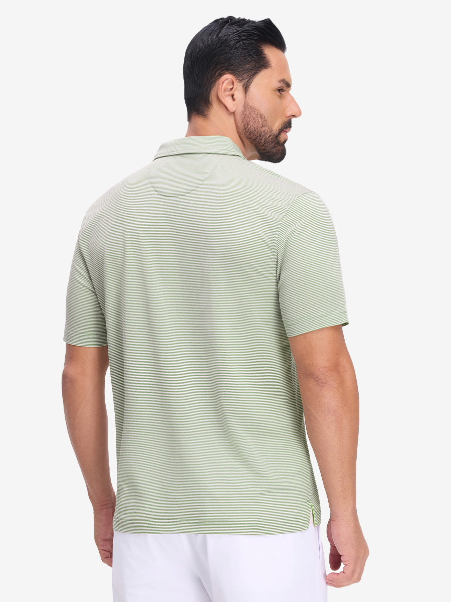 Comfy Breathable Pin-Stripe Golf Polos