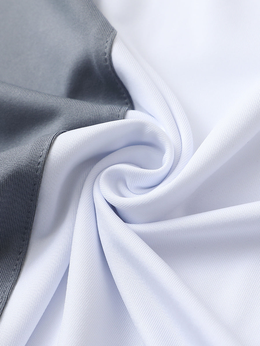 Moisture Wicking Color Block Polo Shirts