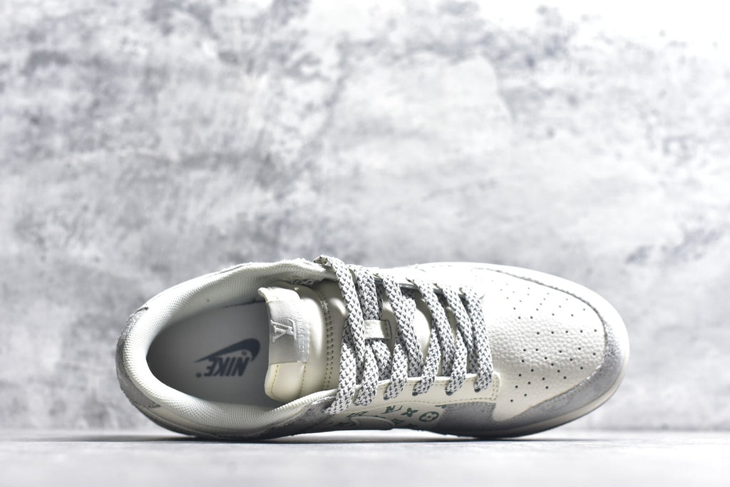 Nike SB Dunk Low Light Grey/Cream Monogram Print Sneaker XX3168-141