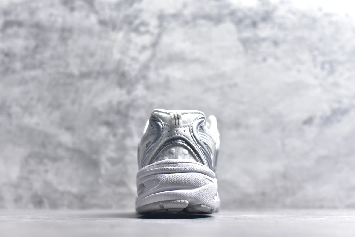 New Balance 530 Silver White Polka Dot Mesh Retro Dad Sneaker – Unisex | Style No. MR530HFW