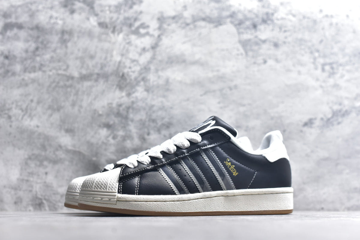 Korn x Adidas Originals Superstar Black White Shell Toe Low-Top Sneaker – Unisex | Style No. IH1313